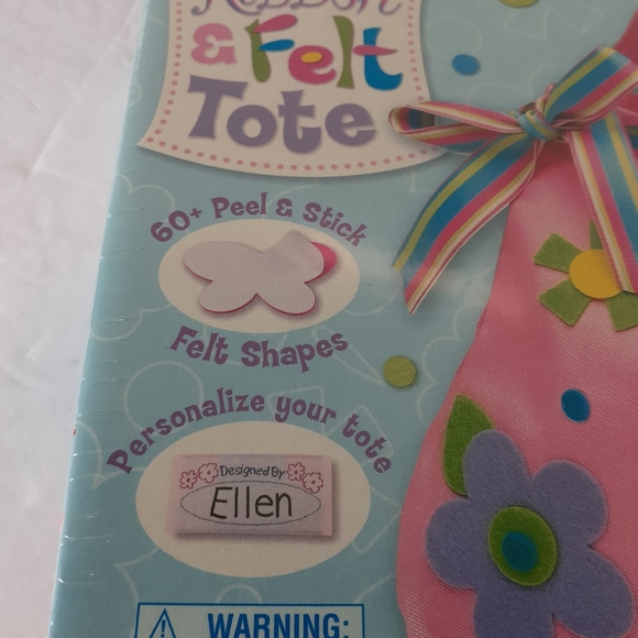 Girls Ribbon Felt Tote Kit Kids 6 To 96 Years Old - Picture 9 of 11